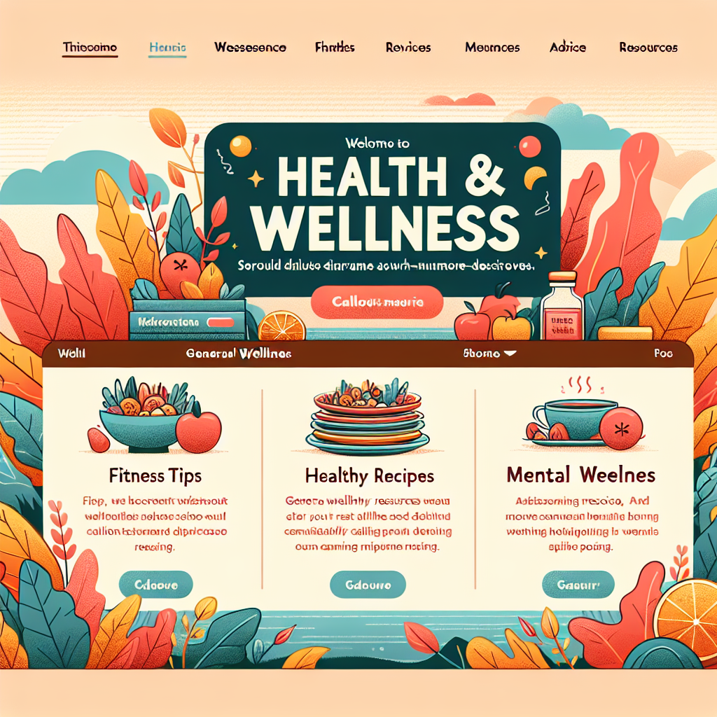 Health and Wellness Website